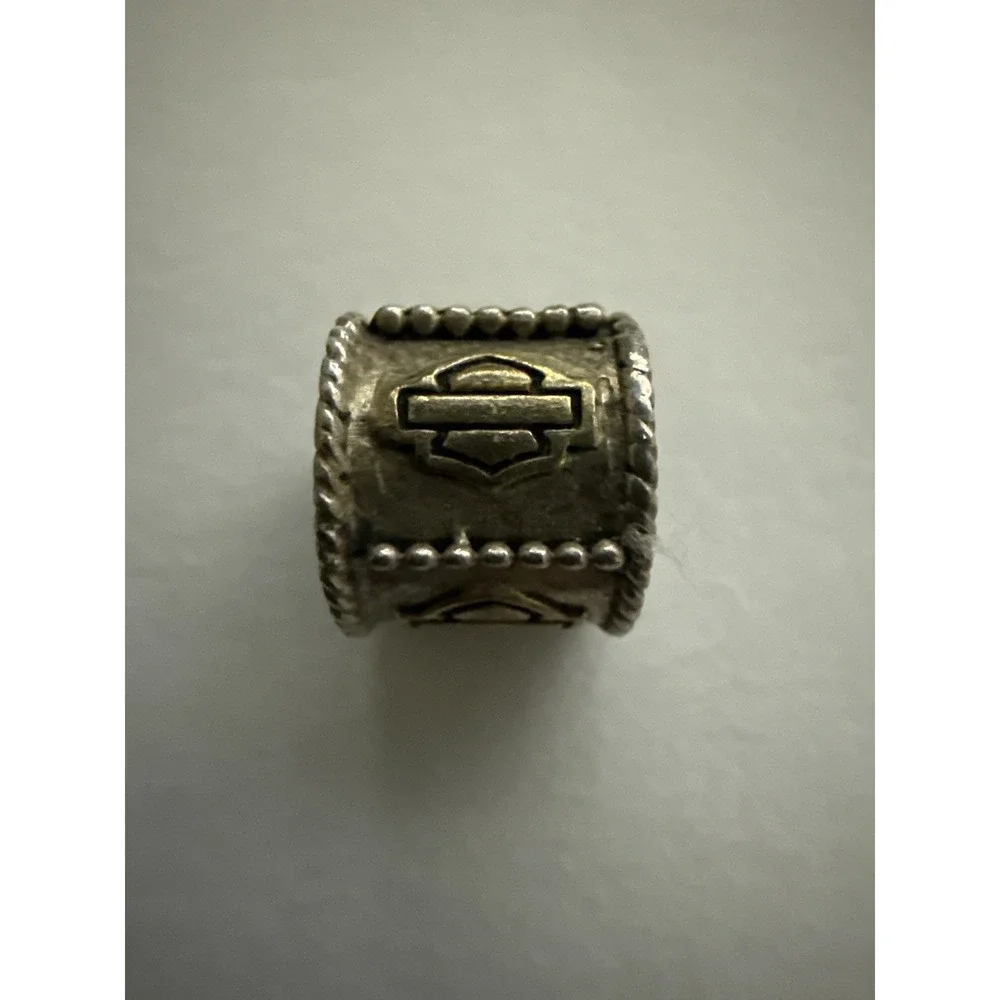 Harley-Davidson Bar & Shield Sterling Silver European Bead Charm Spacer Vintage